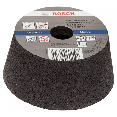 BOSCH Fazékkorong, kúpos - fémhez/öntvényhez 90 mm, 110 mm, 55 mm, 24 1608600232